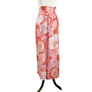 C&C California Colorful Tropical Floral Pants Size Small